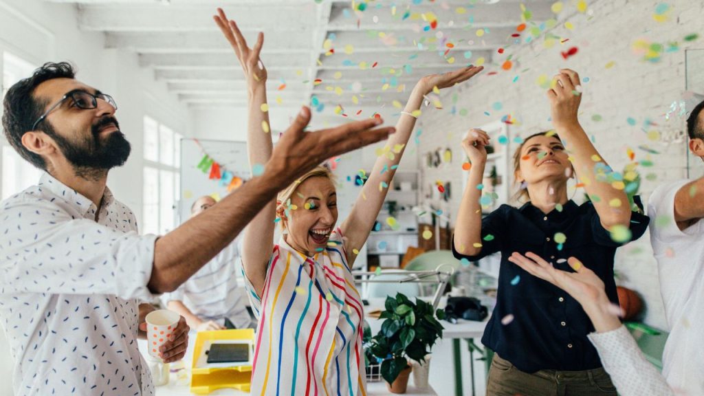 Celebration of milestone at the workplace